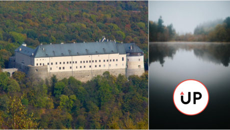 Červený kameň hrad Slovensko zámok jeseň