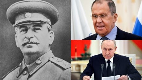 Stalin portrét, Putin, Lavrov