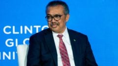 Na archívnej snímke z 20. septembra 2022 generálny riaditeľ Svetovej zdravotníckej organizácie (WHO) Tedros Adhanom Ghebreyesus počas prejavu na zasadnutí organizácie Svetovej iniciatívy Clintona v New Yorku.