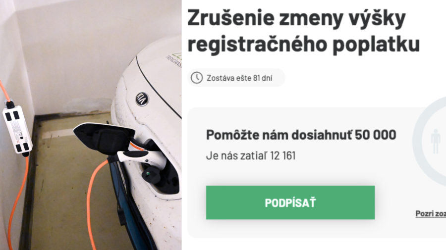 Elektromobil, petícia – zrušenie zmeny výšky registračného poplatku