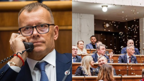 Na fotke Boris Kollár a konfety v parlamente