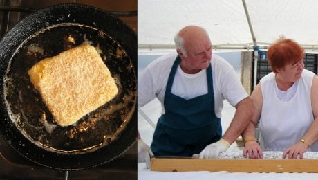 vyprážaný syr a streetfood