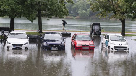 zaplavené ulice Bratislavy