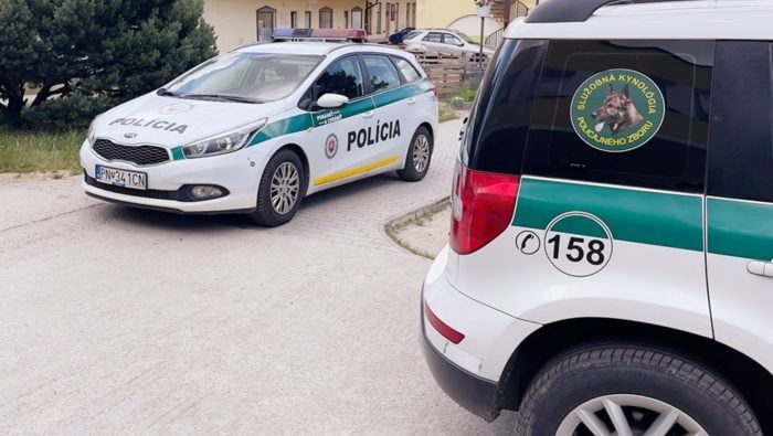 policajné autá, pátranie