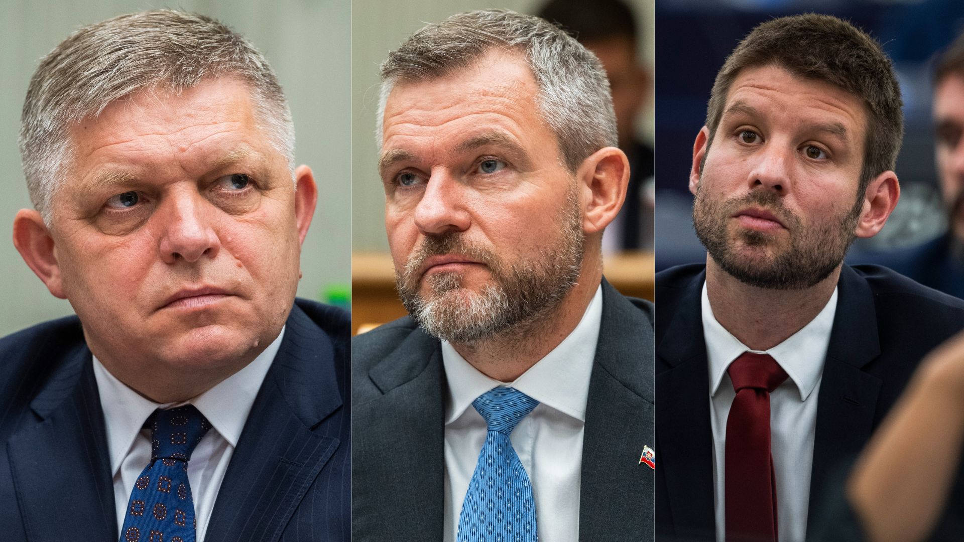 Robert Fico, Peter Pellegrini a Michal Šimečka mlčia