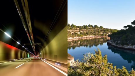 chorvátsko brač šolta split hvar tunel