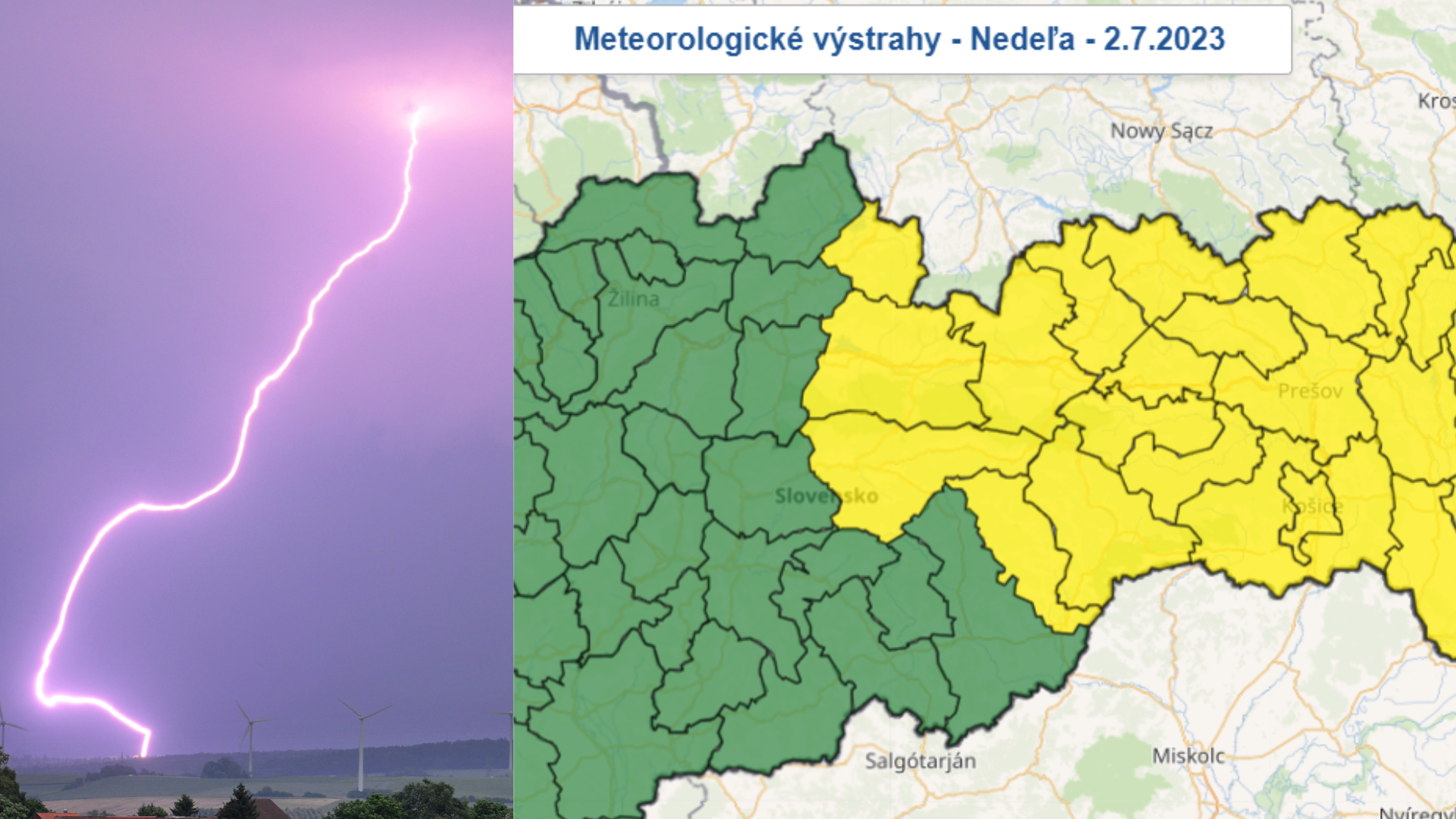 Po supercele dnes udrú búrky: Meteorológovia varujú, pre tieto okresy vydali výstrahy