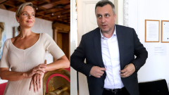 Romana Tabák a Andrej Danko pozerajú