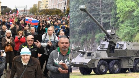 Nespokojní Slováci protestujú a samohybná húfnica Zuzana