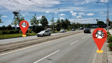 Plánovaná cyklotrasa na Vajanského nábreží