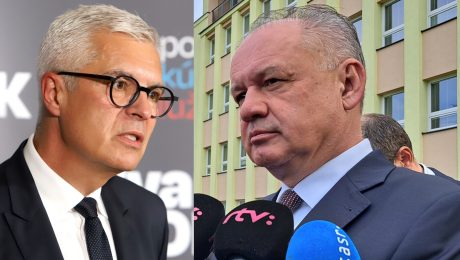 Ivan Korčok a Andrej Kiska pozerajú