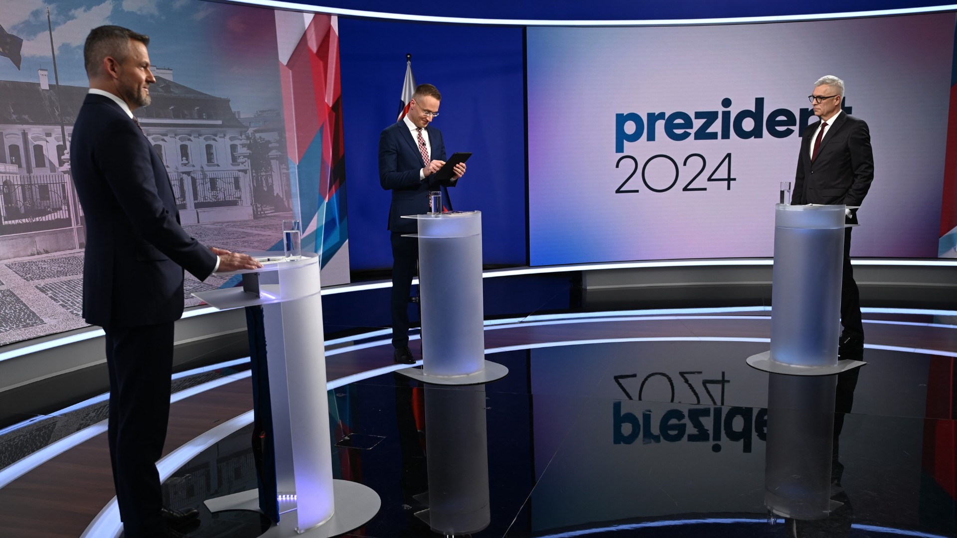 Pellegrini a Korčok sa stretli v prvej debate: „Chcete mier a ešte ste žiadnu iniciatívu nepredložili,” udrel Korčok