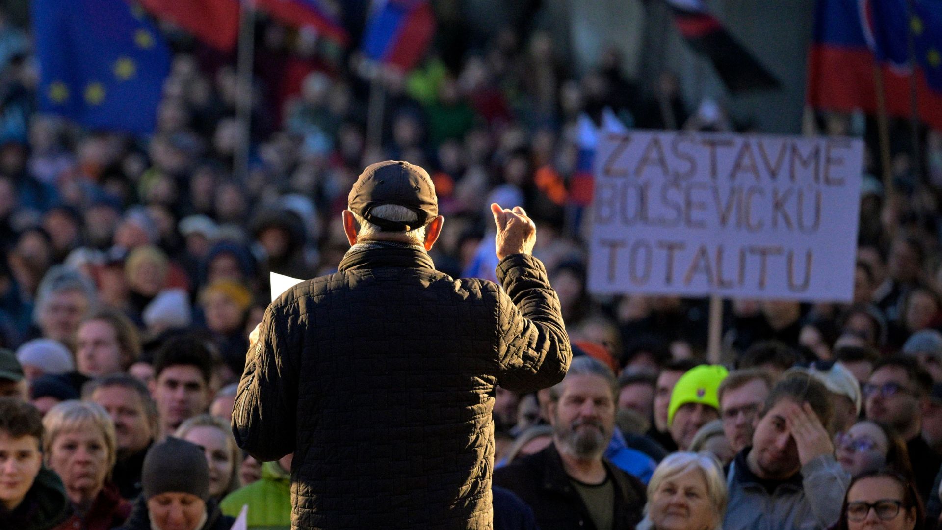 Milan Kňažko na Korčokovom zhromaždení