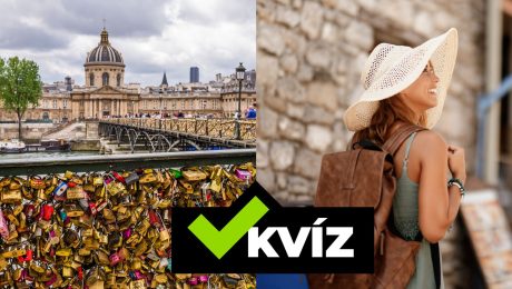 Zámky na moste v Paríži a žena v klobúku.