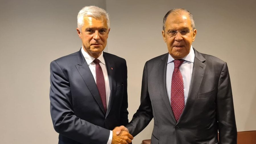 Na snímke Ivan Korčok a Sergej Lavrov