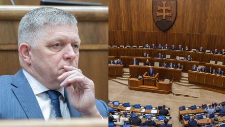 Na snímke premiér Robert Fico a parlament.