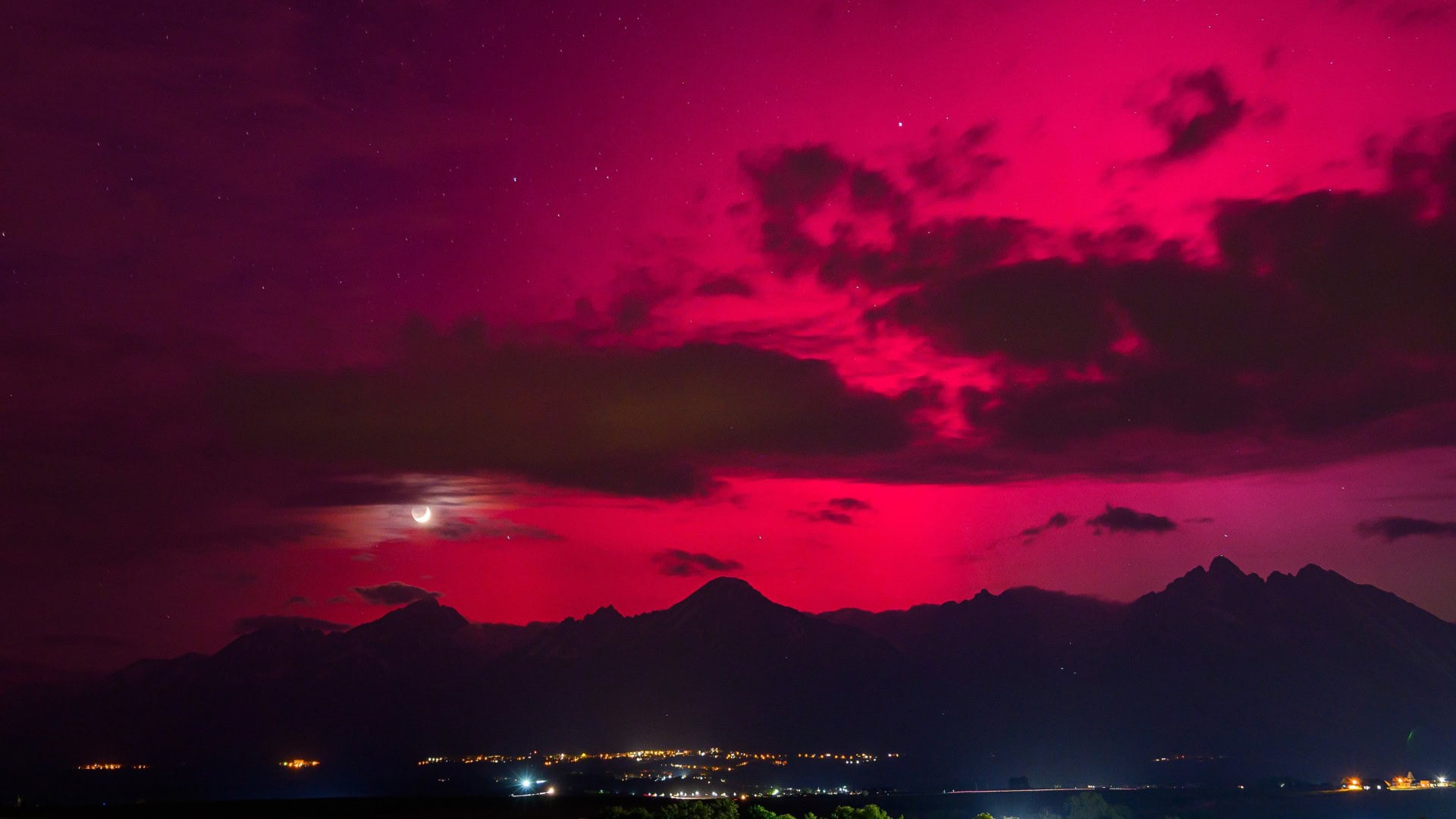 polárna žiara Slovensko