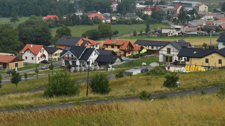 Pohľad na rodinné domy.