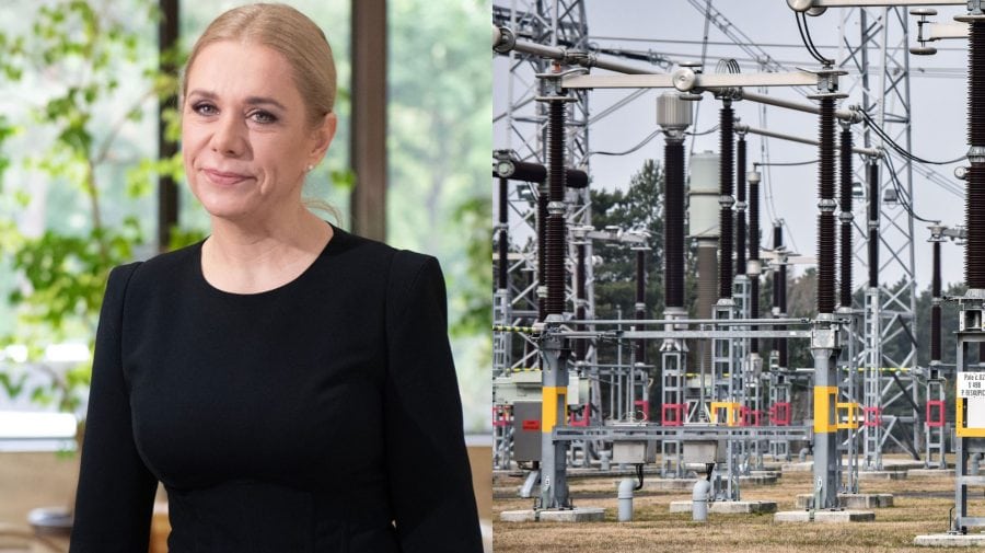 Na snímke ministerka hospodárstva Denisa Saková a elektrárne.