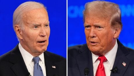 Biden, Trump počas debaty