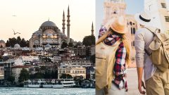 Na snímke Istanbul v Turecku a turisti.