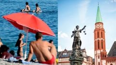 Na snímke dovolenkári v Chorvátsku a Nemecký Frankfurt.