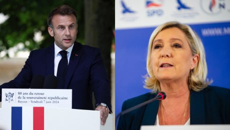 Emmanuel Macron a Marine Le Penová