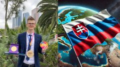 Michal Lajčiak a slovenská vlajka nad planétou Zem