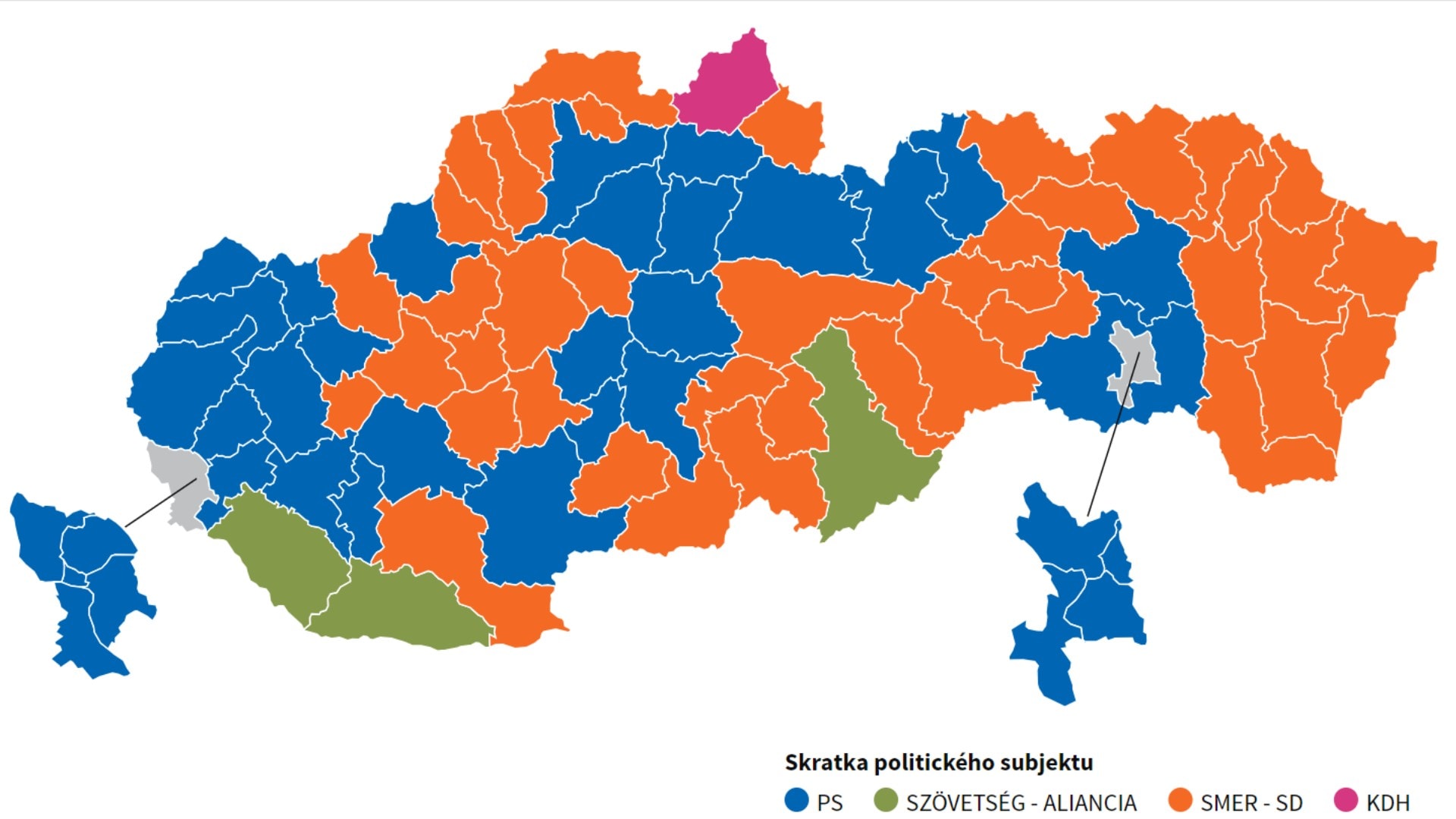 volby EP mapa výsledky