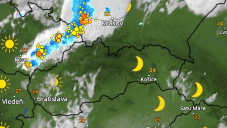 počasie búrky slovensko česko