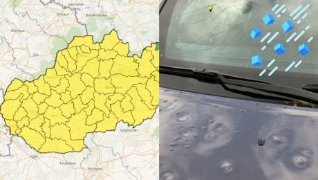 Búrky dnes na Slovensku, výstraha pred búrkami, krúpy dnes, predpoveď počasia