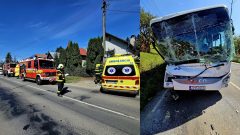 nehoda autobusu a traktora