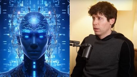 Na snímke vizualizácia umelej inteligencie a CEO OpenAI Sam Altman.