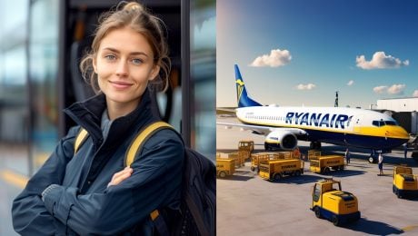 Ryanair, lietadlo, žena, dovolenka