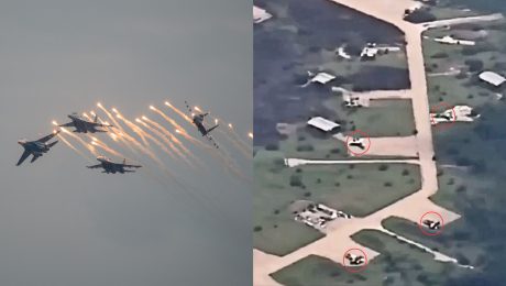 Na snímke veľké straty Ukrajiny pred zničením lietadiel Su-27