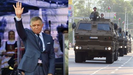 Robert Fico, prehliadka vojenskej techniky na oslavách SNP