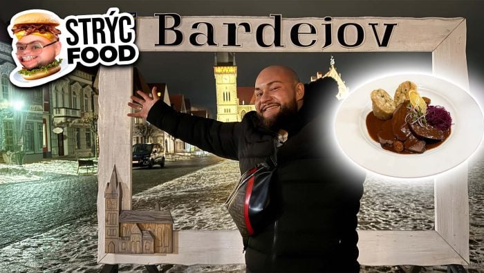 Strýco Filip testuje gastro v Bardejove.