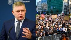 Vláda, protest, vládny protest. Fico a druhý pilier. Vláda chce možno znížiť odvody do druhého piliera na 3 %.