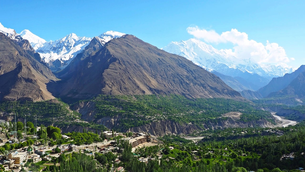 Údolie Hunza v pohorí Karakoram na severe Pakistanu