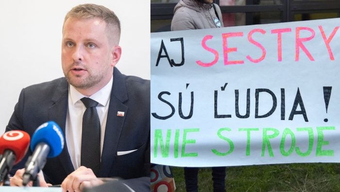 Minister Kamil Šaško, protest sestier 2016