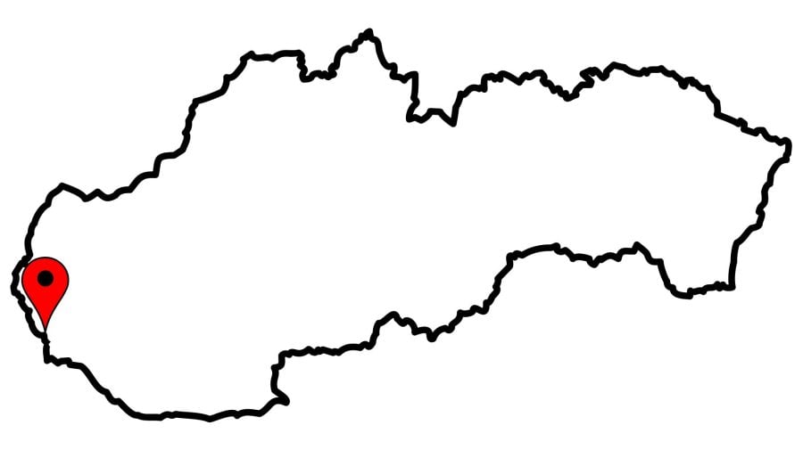 Bratislava slepá mapa