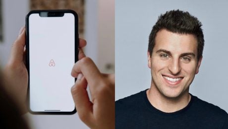 na snímke je zakladateľ Airbnb, Brian Chesky