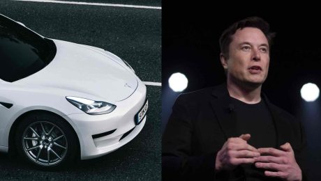 na snimke je elon musk a elektromobil